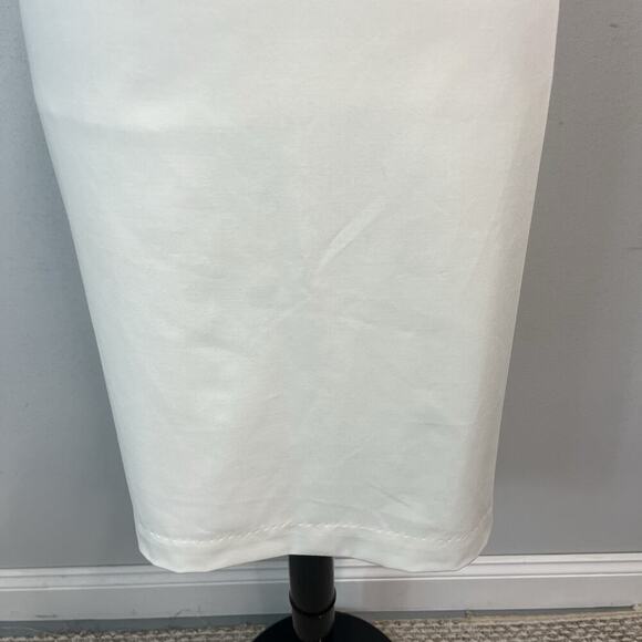 Worthington Works Skirt size 12 Ivory Cream Straight Knee Stretch Career Suit - Picture 3 of 7